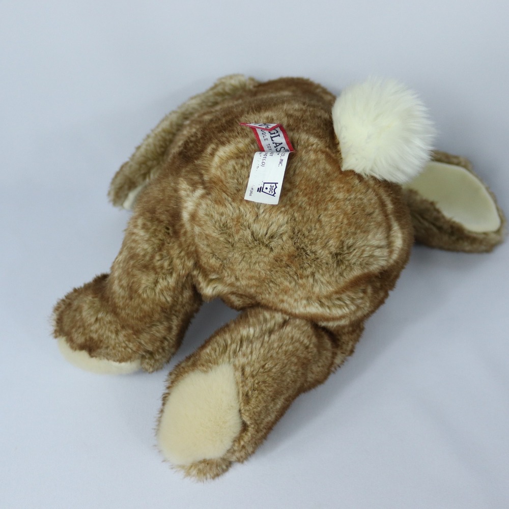 Douglas Cuddle Toys Truffle DLux Deluxe Sitting Bunny‎ 14" Brown Cream Plush - Picture 6 of 10